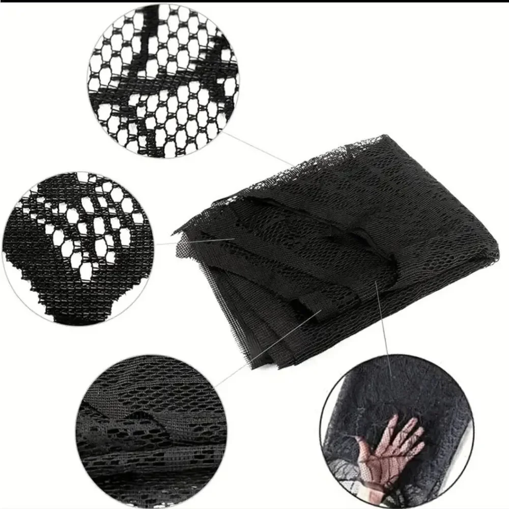New Lace Spiderweb scalloped Halloween Mantel or over door decor